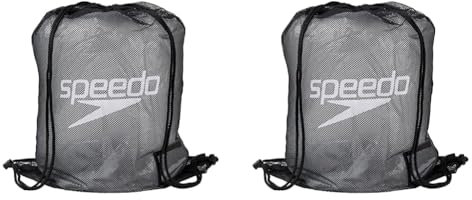 Speedo Equipment Mesh Bag Bolsa Unisex Adulto, Negra, Talla Única (Paquete de 2)