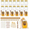 SZUAH Mini-Honiggläser mit Dipper, sechseckiges Glas für Hochzeitsgeschenke, leere Gläser für Partygeschenke, 20 Stück