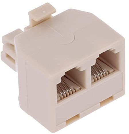 Adaptador RJ11 Macho a Doble Puerto RJ11 Hembra, Duplicador, Clavija para Telefono