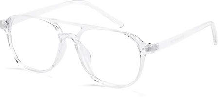 FEISEDY Retro 70er Jahre Blaulichtfilter Brille Damen Herren Computerbrille PC Gaming Brillen B0141