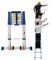 Teleskopleiter Teleskopleitern Mehrzweck-Ausziehleiter Teleskopleiter Mehrzweck-Teleskop-Klappleiter 8m/7m/6m/5m/4m, Aluminium-Ausziehleiter Gerade Dachbodenleiter, Teles