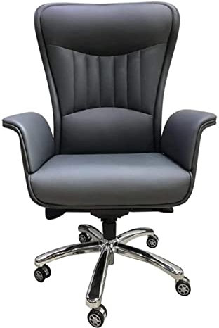 CYYHGD Bürostuhl Drehbarer Computerstuhl Bürostuhl PU-Ledersitz Chefsessel Verstellbarer Chefsessel Arbeitsstuhl Spielstuhl Stuhl (Farbe: Grau, Größe: 125x77x60cm) benötigt Bequemes Jub