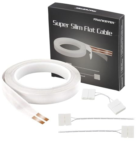 FRANKEVER cavo extrapiatto a 20 pin per cavi audio e altri collegamenti a bassa tensione con 2 spine e una spina a 90°, lunghezza 20 metri