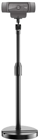 LenTok Teleskop-Webcam-Stativ für Schreibtisch mit Handyhalterung, Desktop-Webcam-Halterung, kompatibel mit C922 C930e C920S C920 C615 C960 C920x Brio 4K, Tischtelefonständer mit 1/4-Zoll-Gewinde
