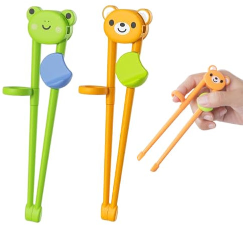 2 Pairs Kids Training Chopsticks, Right Learning Chopsticks, Easy to Use Chopsticks Toddler Chopsticks Helper Kids Learner Chopsticks Right or Left Handed for Childs Beginners