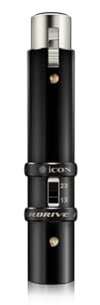 ICON PRO AUDIO Hyper Drive Preamp | Préamplificateur de microphone en ligne | Renforcement de microphones dynamiques ou à bande | Design élégant en métal noir
