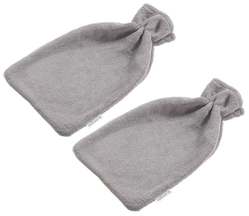 PEARL Wärmflasche-Überzüge: 2er-Set flauschige Coral-Fleece-Bezüge für 2-Liter-Wärmflasche (Kuschelige Wärmflaschen Bezüge, Wärmflaschenbezug, Waschmaschine)