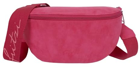 Fritzi Bum Vintage Crossbody Kunstleder Damen Bauchtasche Umhängetasche Festival City vegan 12 x 29 x 9 cm – Schwarz, Rosa, Braun, Mint, Gruen, Grau, Beige, Pink, Blau, Gelb, Rot