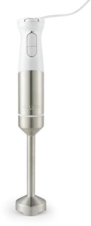 Salter Boston Hand Blender – Variable Speed Control, Stainless Steel Blade, Soups, Sauces & Smoothie Blender, Baby Food, 700ml Beaker, Detachable Design, Storage Lid Included, 1500W, Ice White Shimmer