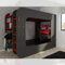 Letto a soppalco con postazione Gamer Colore Antracite Rosso 5000