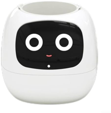 Smart Plant Pot, Interactive Smart Flowerpots with Artificial Intelligence, Digital Display Self Watering Plant Container with Temperature Light Moisture Sensors for Interior Decoration(White)