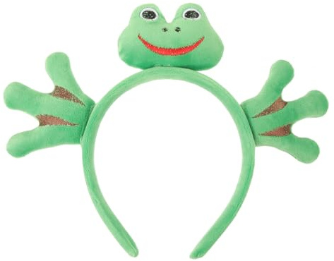 Homoyoyo Grünes Frosch Haarband aus Gewebe für Mädchen und Teenager Bequemes Cartoon Stirnband für Festival und Party Geeignet für Verschiedene Frisuren