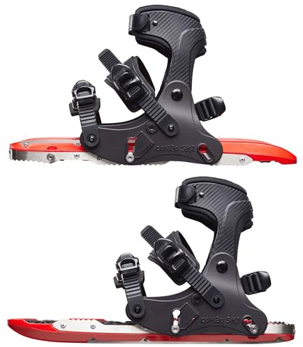 Combo Ski 2in1 Lightweight Schneeschuhe Spikes Schlittschuh Miniski für Männer und Damen Schuhgröße 36-48, Angemessen für Skifahren Tracking Skating Klettern zum Winter auf EIS und Schnee