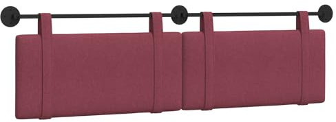 vidaXL Hängendes Kopfteil Weinrot Stoff, Schlafzimmer Deko, moderner rechteckiger Wand-Headboard, kompakt, stilvolle Bettwäsche für Luxus-Schlafbereich