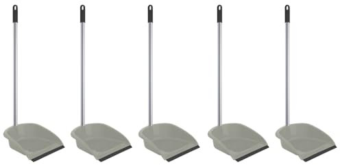 Apex 5X Palette Alzaimmondizia con Baffo in Gomma e Leggero Manico in Plastica 85cm