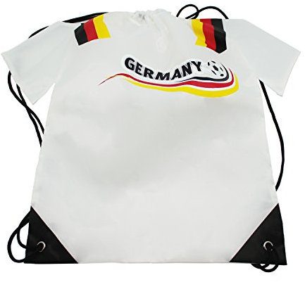 Idena 21558 - Sportbeutel Deutschland, in Form eines Trikots, im Fußballdesign, ca. 43 x 31 cm, praktisch, trendy, cool, für Freizeit, Sport und Training