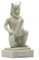 GreekArtShop Alabaster Satyr Faun Statue, Weiß, 13 cm