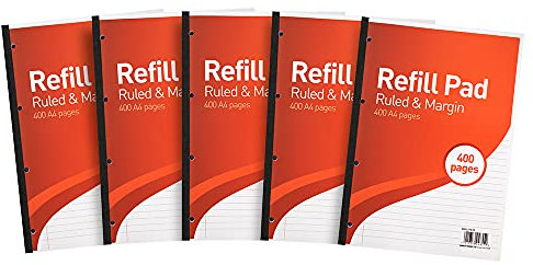 Hamelin Nachfüllblock, A4 8 mm, liniert, mit Rand 400 Pages