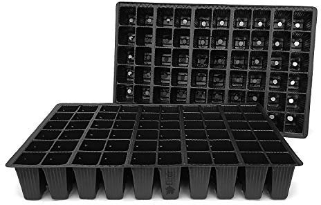 Elixir Gardens 10 x 60 Cell Bedding Plant Pack Tray Inserts for Full Size Seed Trays Reusable Germination Tray