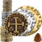 Piraten Münzen Zubehör, 36 Bronze, Silber & Goldmünzen-Set, Metall Goldtaler Deko Dublonen für DND Brettspiele, Cosplay, Realistische Mittelalter Geld-Imitation, Piratenschatz - M, L, XL Größen Mix