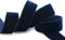 finemark 3 m x 22 mm Elastisches Samtband Dunkelblau (590) Velour extrem dehnbar einseitig Samt 20% Elasthan zum nähen