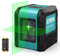 Kreuzlinienlaser, Kiprim LV1D Selbstnivellierend Linienlaser 15M ± 0,2 mm/m, 360° Umschaltbar Vertikale/Horizontale GrünLaser IP54 Staub & Wasserschutz inkl. 2*AA Batterien & Schutztasche
