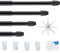 4 Stücks Gardinenstange Ausziehbar, Genster Gardinenstange, Ausziehbare gardinenstange, für Store, Schrank, Fenster, Küche, DIY-Projekte (40-70CM,Schwarz)