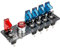 Jtron Panneau d'interrupteur d'allumage à bascule 5 en 1 DC 12 V - Bouton poussoir LED pour démarrage du moteur de voiture de course et de compétition (4 bleus et 1 rouge)