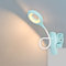 Akynite 3W Leselampe Blau mit akku, USB Aufladbare, Typ-C Ladung, 5 Farbwechsel und 5 Helligkeit, 28 LED Klemmlampe ohne Kabel, Bettlampe Touch Klemmbar, für Stilllampe Nachttischlampe