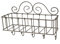 MACOSA SA82949 Wandkorb Metall braun mit Haken Wandregal Regal Wanddeko Landhausstil Blumentopfhalter Wand Dekoration Deko-Korb hängend Wandhalter