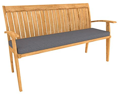 POKAR Bankauflage Bankkissen mit Abnehmbarem Bezug Sitzkissen für Bank Sitzbank Sitzpolster Bankpolster Stuhlkissen Gartenbank (150 x 40 x 5, Anthrazit)