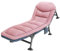 PERRTWDLF Reclining Garden Chairs - Garden Sun Loungers, Carp Fishing Chair with Pillow, Recliner Camping Chair with Side Pocket and 5 Adjustable Backrest, for Patio Camping Beach Pool Office, Pink