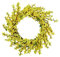 Rachlicy Yellow Forsythia Wreath Artificial Flowers Wreath 45cm for Front Door Porch Decor, Spring Summer Occasion