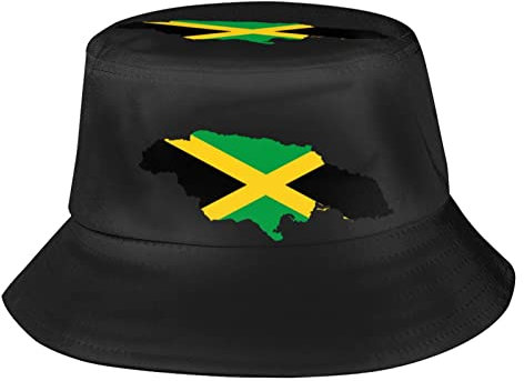Buytruew Jamaika Terrain Map Bucket Hat Unisex Sonnenhut Fischerhut Sommer Reise Eimer Strand Sonnenhut Schwarz, Schwarz , One size