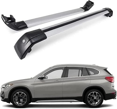 2 Stück Aluminium Dachträger für BMW X1 F48 2016-2021, Aluminium Gepäckträger Diebstahlsicherung Dachboxen Dachgepäckablage