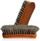 YUET Double Shoe Brush, 2pcs Premium Horsehair Shine Polish Brushes Horse Hair Bristles Brush for Boots, Shoes, Car Seats, Sofas, Bags (2 Pcs)
