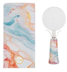 LE STELLE Tagliapizza Decorativo con Motivo Marmorizzato, 15 cm, con Astuccio Regalo