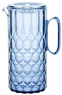 Guzzini - Vanity, Jarra con tapa, azul vaquero, en SAN Bio-based y SMMA Bio-based - AGUA