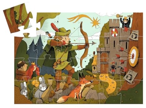 Djeco Puzzle Robin Hood - Kinderpuzzle 36 Teile