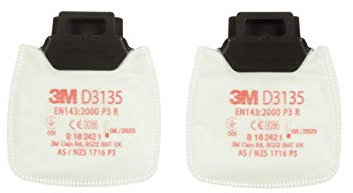 3M Secure Click - Filtro antiparticolato P3 R D3135, 2 pezzi