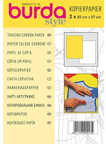 Burda Carbon Tracing Paper, Yellow and White, Two packs