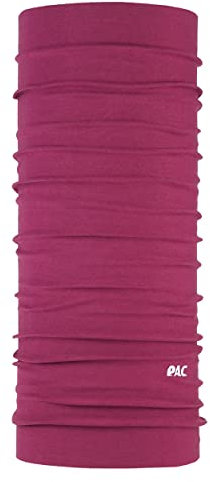 P.A.C. Original Solid Plum Multifunktionstuch - nahtloses Mikrofaser Halstuch, Kopftuch, Unisex, 10 Tragemöglichkeiten
