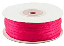 Creativery 91m Rolle Satinband 3mm (051 Fuchsia) // Schleifenband einseitiges Hochzeit Taufe Deko Band Dekoband Geschenkband