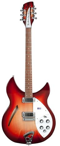 Rickenbacker 330/12 Thinline 12 cordes FG Fireglo - Guitare Personnalisée Semi Acoustique