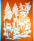 XXL RETRO KULT 68 x 48 cm groß SCHNEEMANN REH VOGEL  in Winterlandschaft , Fensterdekoration Fensterbild, Fensteraufkleber, MADE IN GERMANY Wandtattoo Deko Sticker, Weihnachtsdekoration, Schaufenster In- und Outdoor , Kinderzimmer, Winter Basteln Spielen Kleben, Bunte Klebebilder für das Fenster Sticker, Weihnachten Rentier Tannenbaum Geschenke Weihnachtskalender Nikolaus Engel Christmas Schneemann