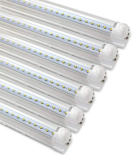 OUBO [6er Pack zum Sparpreis] LED Leuchtstoffröhre mit Fassung komplett 60CM LED Tube T8 Röhre Leuchtstofflampe, 10 Watt 1350 Lumen, Naturweiss 4000K, Transparente Abdeckung