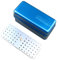 Healifty Autoklav Sterilisator Fall 72 Löcher Dental Desinfektion Halter Box für Mundpflege Werkzeuge (Blau)