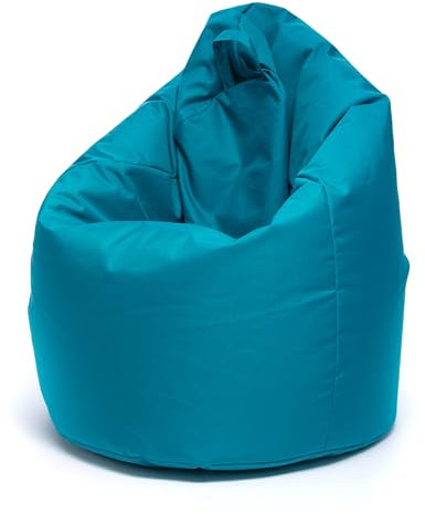 Ecopuf - Sako Pouf Sessel Outdoor - Sitzsack Kinderzimmer - Robuster Stoffsack - Entspannungssessel - Wohnungseinrichtung - Sessel Größe L - 70x110cm, Hellblau Nc7