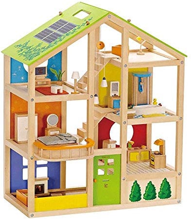 Hape Vier-Jahreszeiten Haus (möbliert) Puppenzubehör