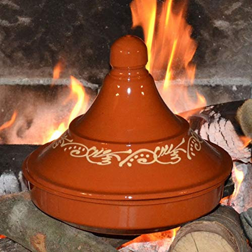 Tajín de cocción decorado en pasta de fuego, diámetro 25 cm